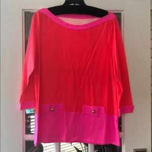 Kate Spade Pink Color Blocked Shirt